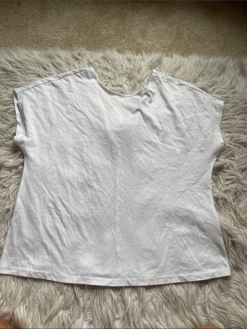 Mango White Short-Sleeve Boxy Tee